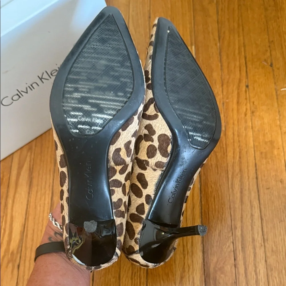 Calvin Klein Dolly Pony Hair Animal Print Women's Heels 8 - Picture 8 of 9